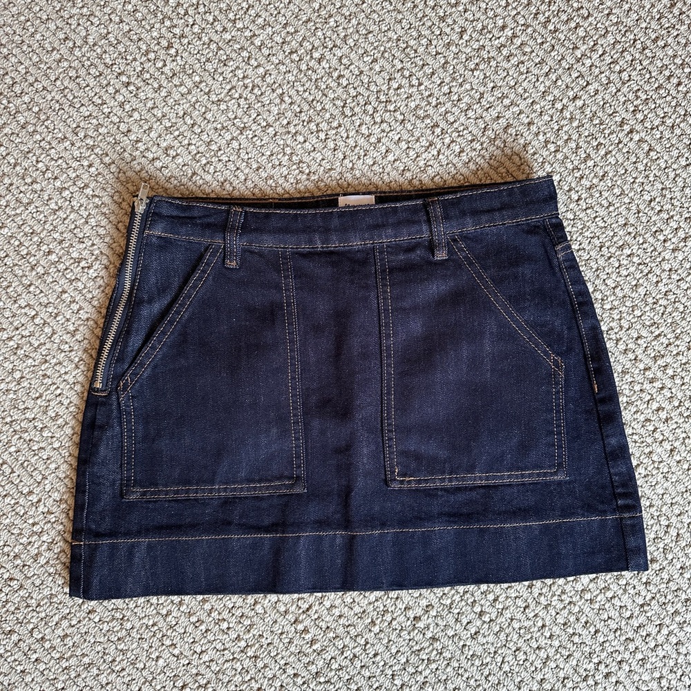Princess Polly Hughes Mini Denim Skirt Dark Wash